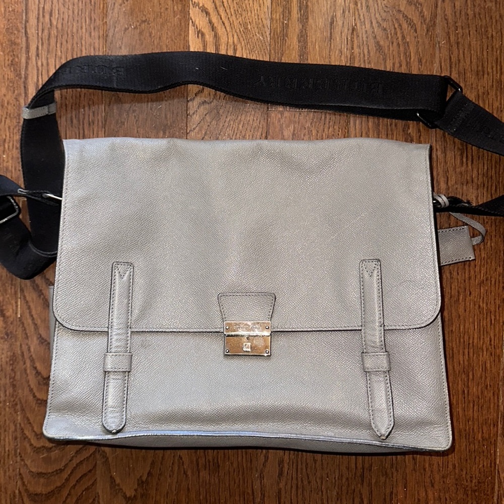 Burberry buttery soft leather messenger bag